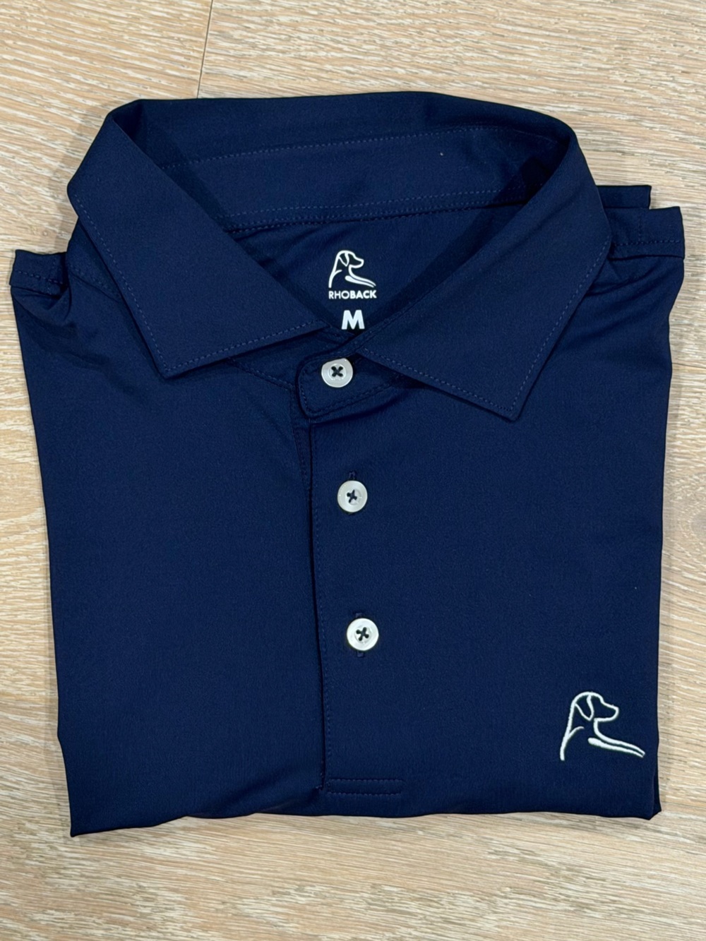 Rhoback Polo Shirt - Solid Navy Blue